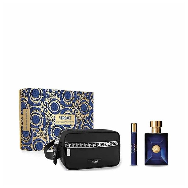 Versace Dylan Blue Pour Homme Eau De Toilette 100ml Coffret 3 Produits