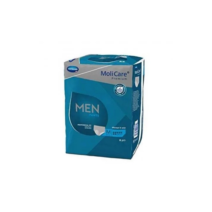 Hartmann Premium Men Pants 7 Gotas Pañal Masculino Talla M 8 Unidades Molicare