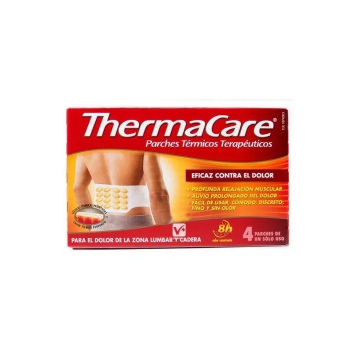 Thermacare Patch Auto Chauffant Bas Du Dos Et Hanches 4 Unités