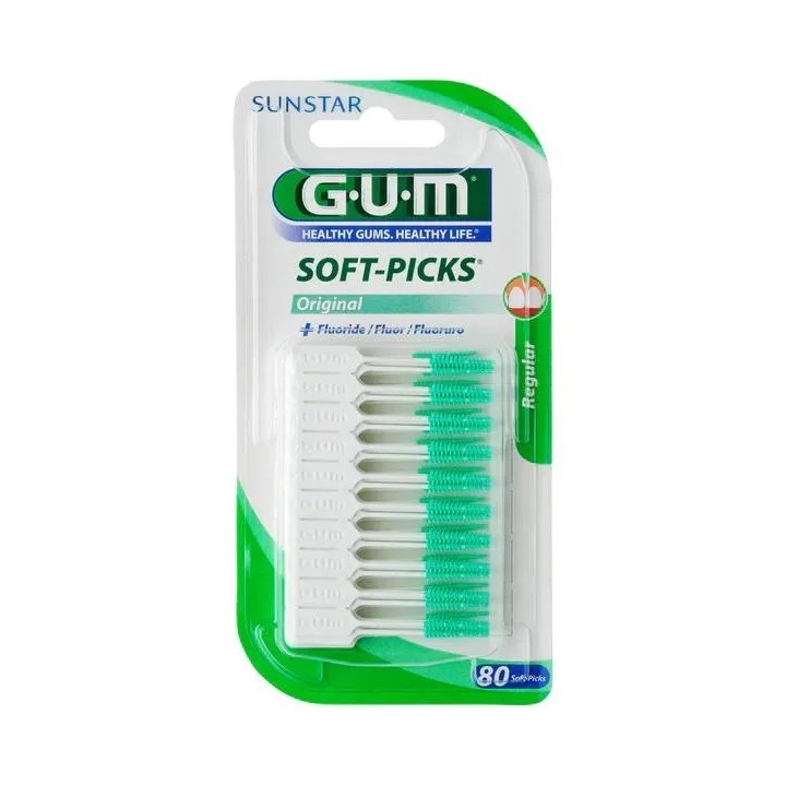 Sunstar Gum Soft-Picks Original Avec Fluorure Ordinaire 80 Unités