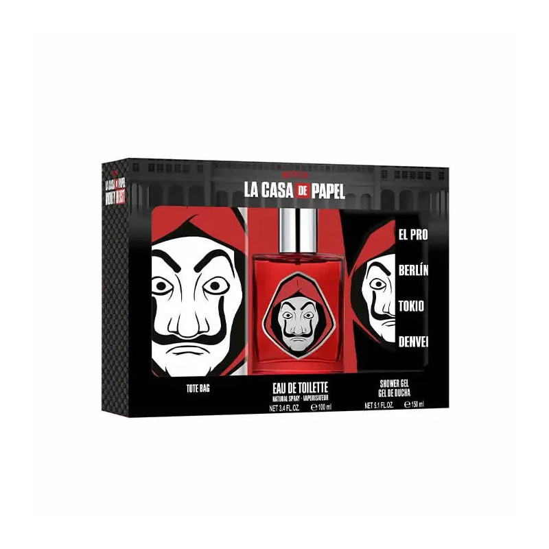 Netflix La Casa De Papel Eau De Toilette Vaporisateur 100ml Coffret 3 Produits