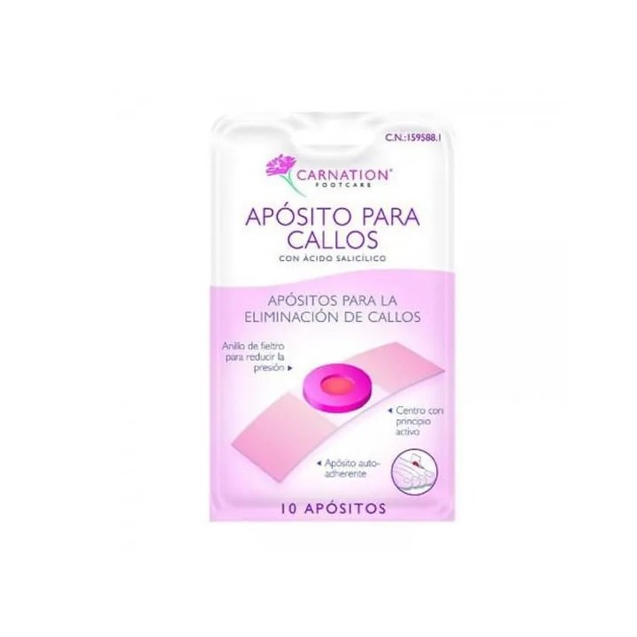 Emplâtres pour callosités à l'acide salicylique Carnation 10 unités