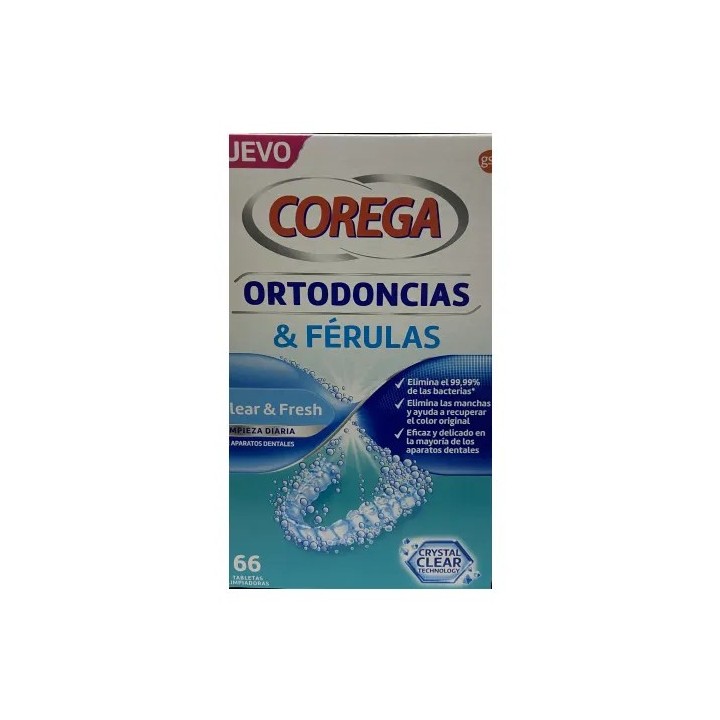 Corega Orthodontie Et Attelles 66 comprimés