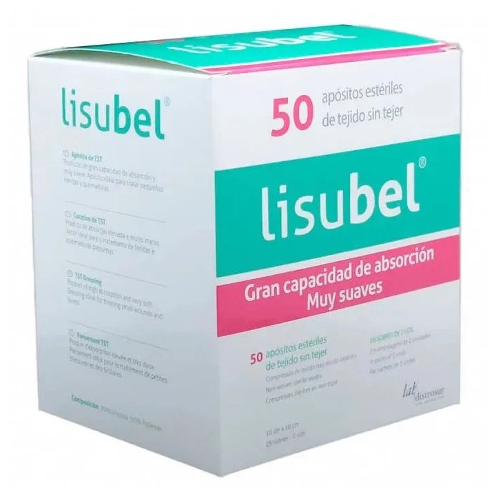 Lisubel 50 sparadraps en tissu stérile 10x10