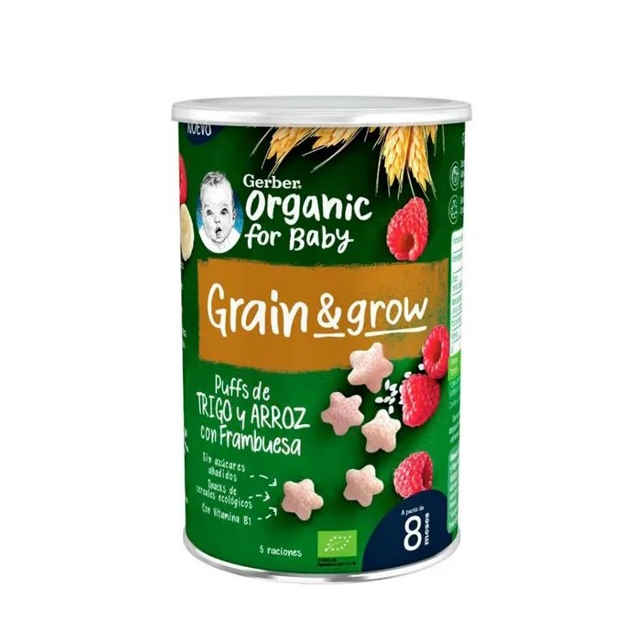 Gerber Snack Organic Céréales et Framboises 35g