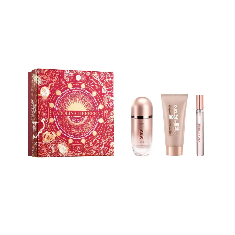 Carolina Herrera 212 Vip Rose Eau De Parfum Vaporisateur 80ml Coffret 3 Produits Christmas 2023
