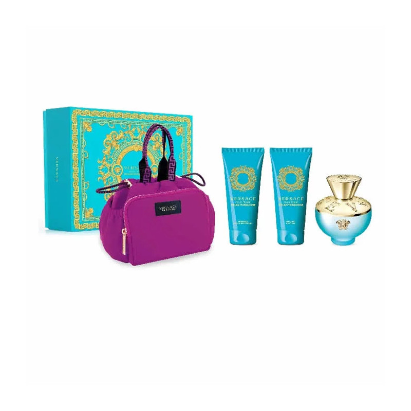 Versace Dylan Torquoise Eau De Toilette Spray 100ml Coffret 4 Produits