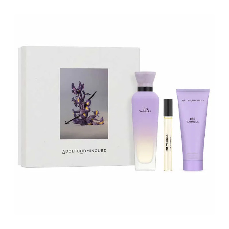 Adolfo Dominguez Iris Vainilla Eau De Parfum Vaporisateur 120ml Coffret 3 Produits