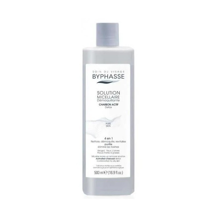 Byphasse Solución Micelar Desmaquillante Con Carbón Activo 500ml