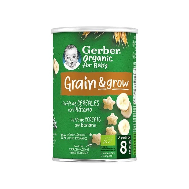 Gerber Céréales Soufflées Biologiques et Banane