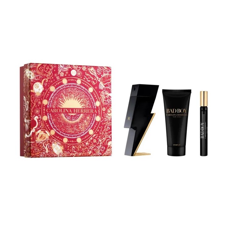 Carolina Herrera Bad Boy Eau De Toilette 100ml Coffret 3 Produits 2023