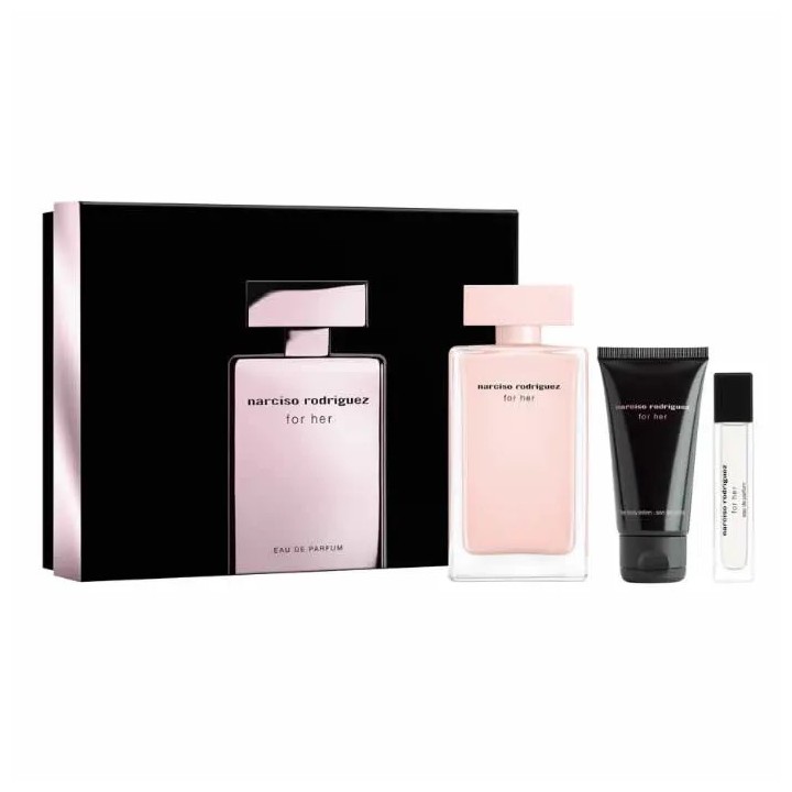 Narciso Rodriguez For Her Eau De Perfume Spray 100ml Coffret 3 Produi…