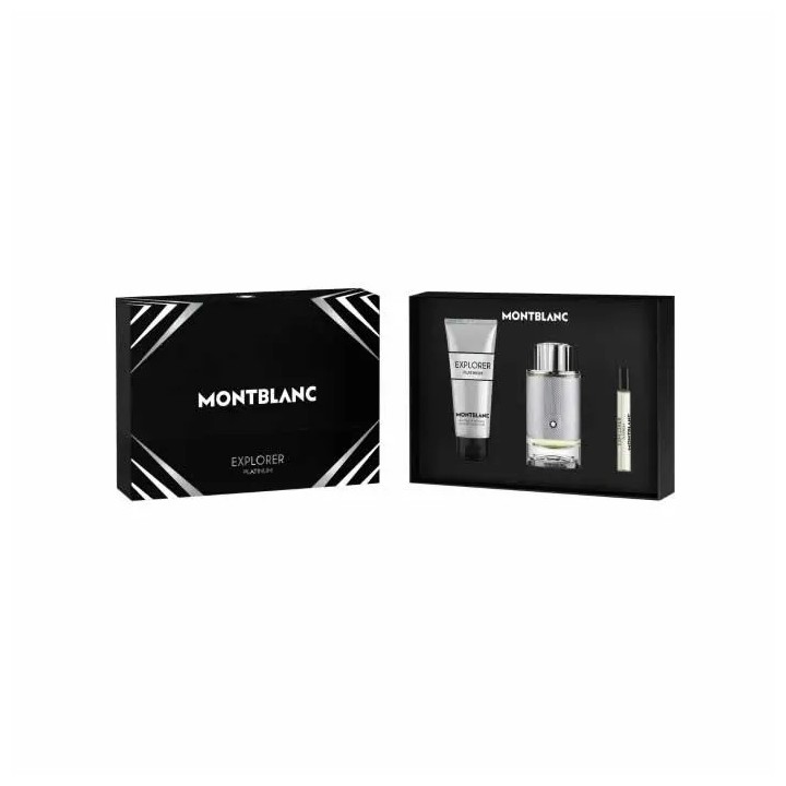 Montblanc Explorer Platinum Eau De Parfum 100ml Coffret 3 Produits