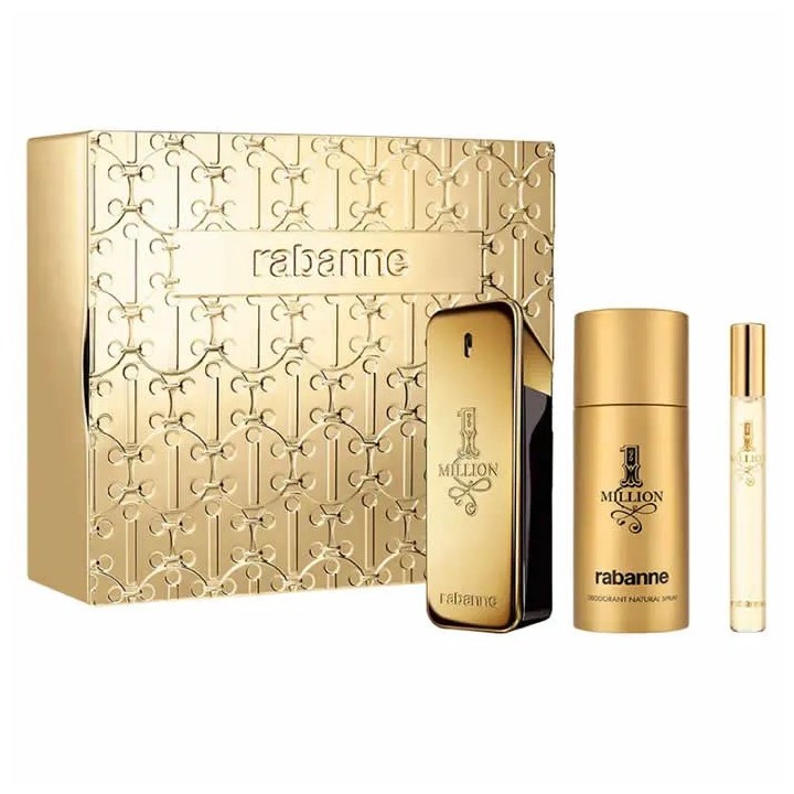Paco Rabanne 1 Million Eau De Toilette Vaporisateur 100ml Coffret 3 P…