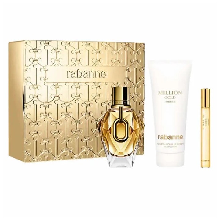 Rabanne Million Gold For Her Eau De Parfum Vaporisateur 90ml Coffret…
