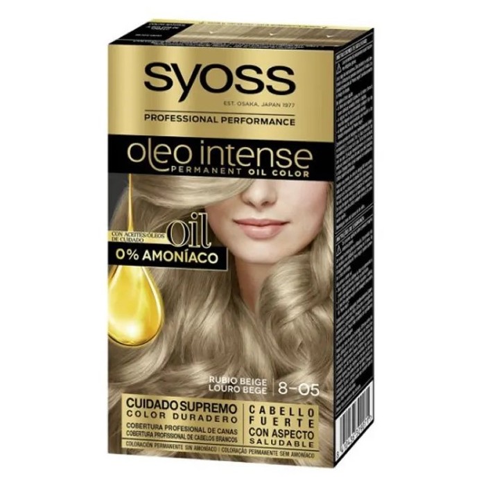 Syoss Oleo Intense Permanent Hair Color 8-05 Beige Blonde