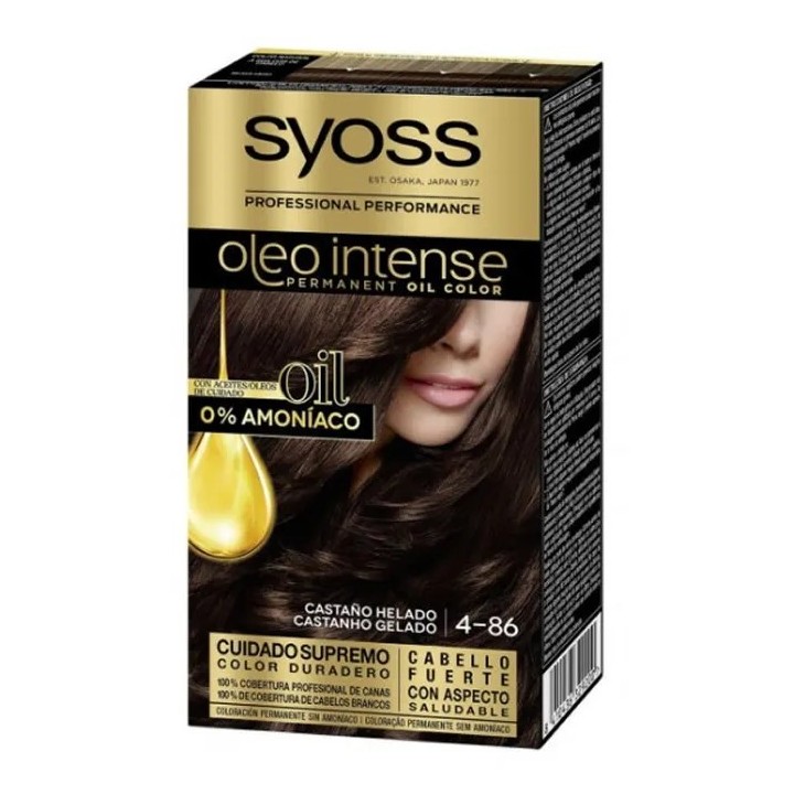 Syoss Oleo Intense Permanent Hair Color 4-86 Ice Brown