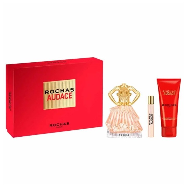 Rochas Audace Eau De Perfume Vaporisateur 90ml Coffret 3 Produits