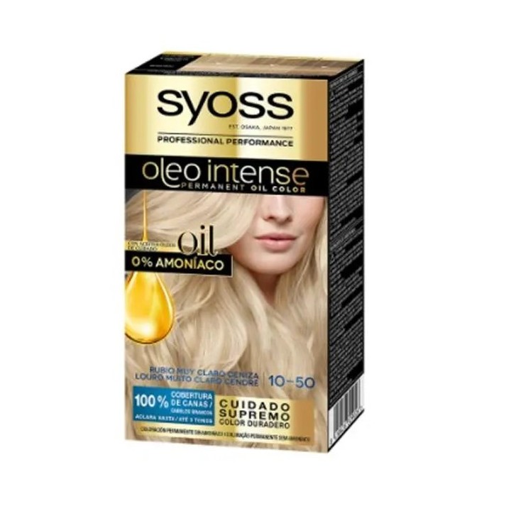 Syoss Oleo Intense Permanent Hair Color 10-50 Light Ash Blonde