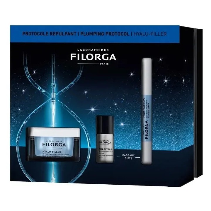 Filorga Hyalu-Filler Hydrating Plumping Cream 50ml Coffret 3 Produits
