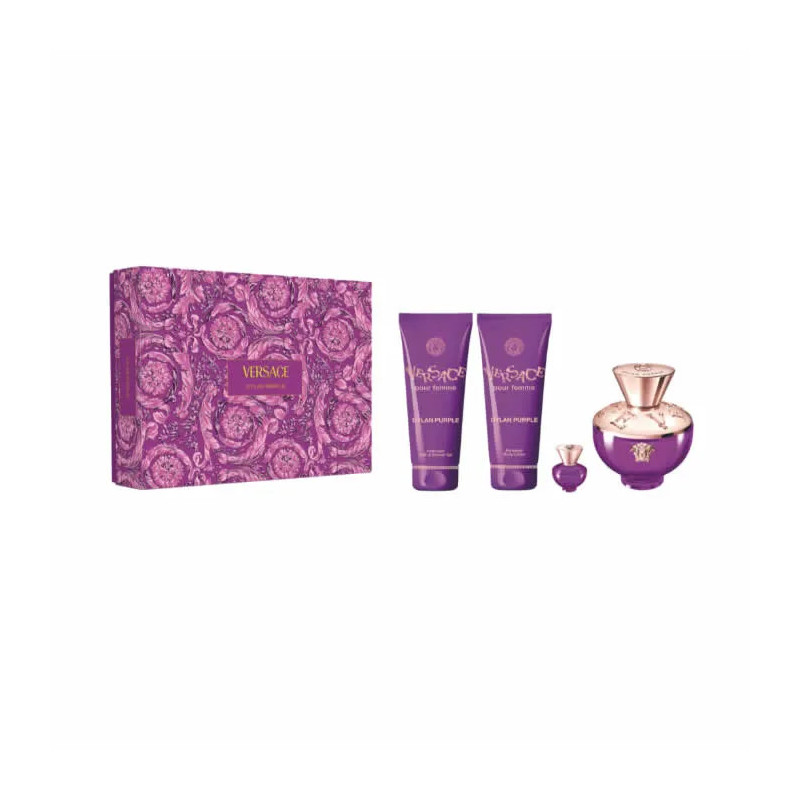 Versace Dylan Purple Eau De Parfum Vaporisateur 100ml Coffret 4 Produits