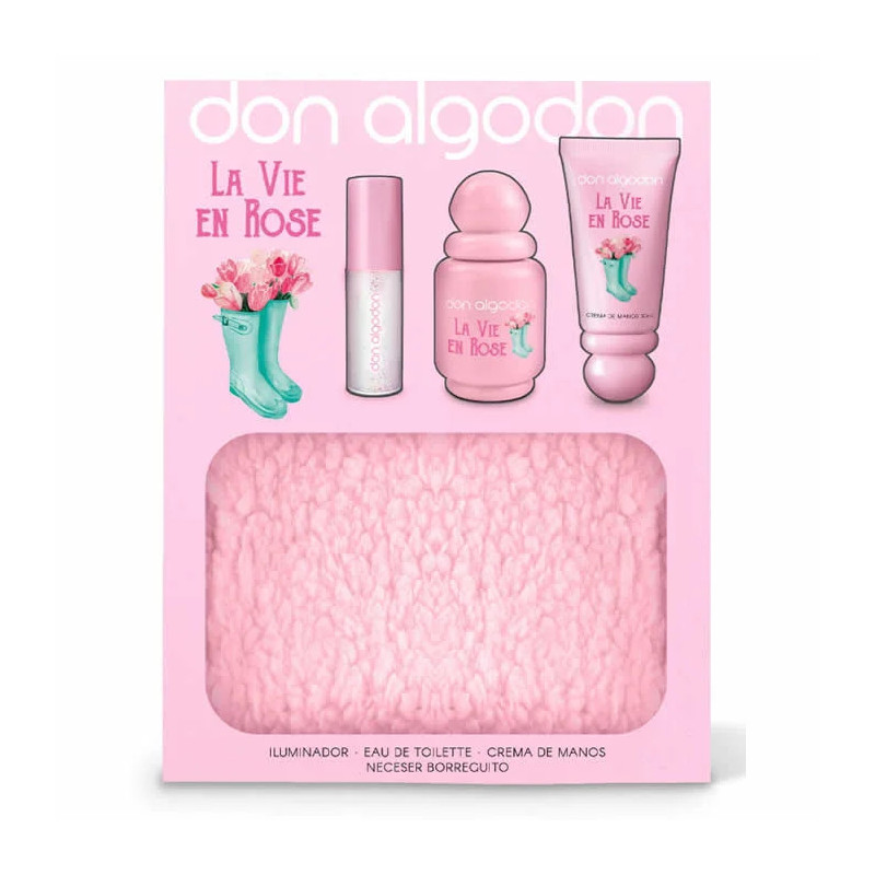 Don Algodon La Vie En Rose Eau De Toilette Spray 30ml Coffret 4 Produits