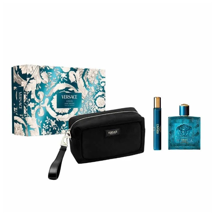 Versace Eros Eau De Parfum Spray 100ml Coffret 3 Produits