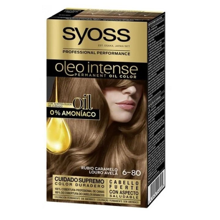 Syoss Oleo Intense Permanent Hair Color 6-80 Caramel Blonde