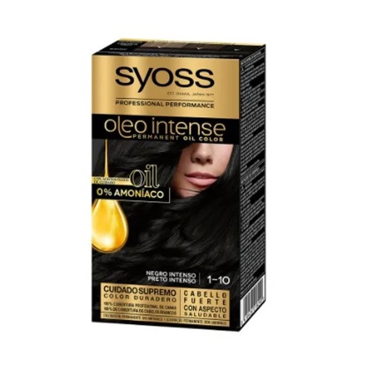 Syoss Oleo Intense Permanent Hair Color 1-10 Deep Black