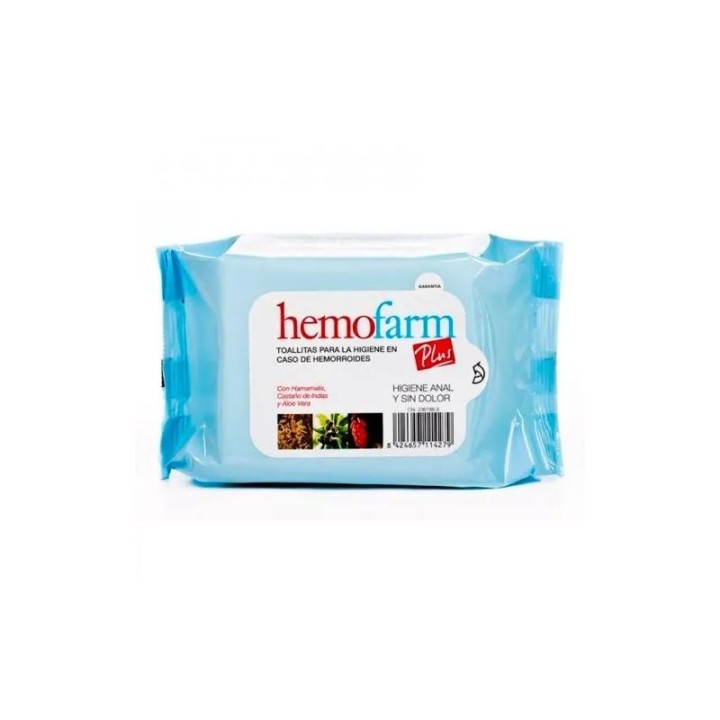 Hemofarm Plus Lingettes Humides 20 Enveloppes