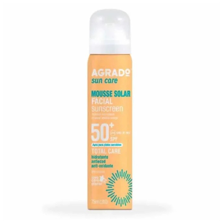 Agrado Mousse Facial Sunscreen Spf50 75ml