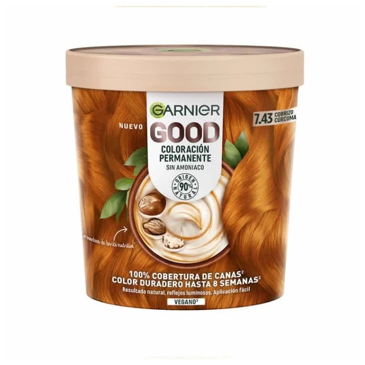 Garnier Good Coloración Permanente Sin Amoníaco 7.43 Cobrizo Cúrcuma