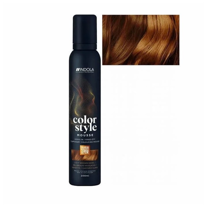 Indola Color Style Mousse Light Brown Hazel 200ml