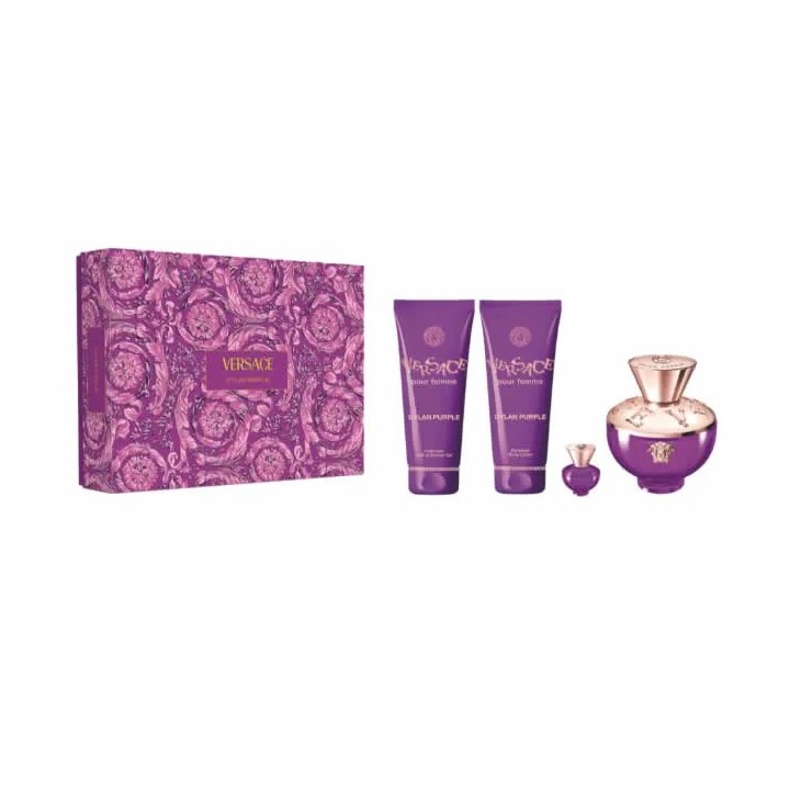 Versace Dylan Purple Eau De Parfum Vaporisateur 100ml Coffret 4 Produits