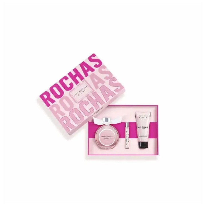 Rochas Mademoiselle Eau De Parfum Vaporisateur 90ml Coffet 3 Produits