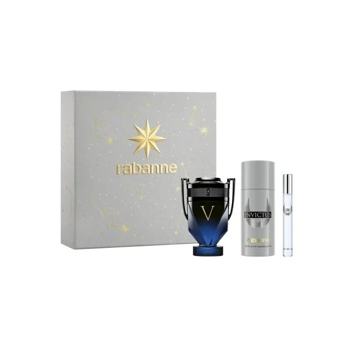 Rabanne Invictus Victory Elixir Eau De Parfum Vaporisateur 100ml Coffret 3 Produits