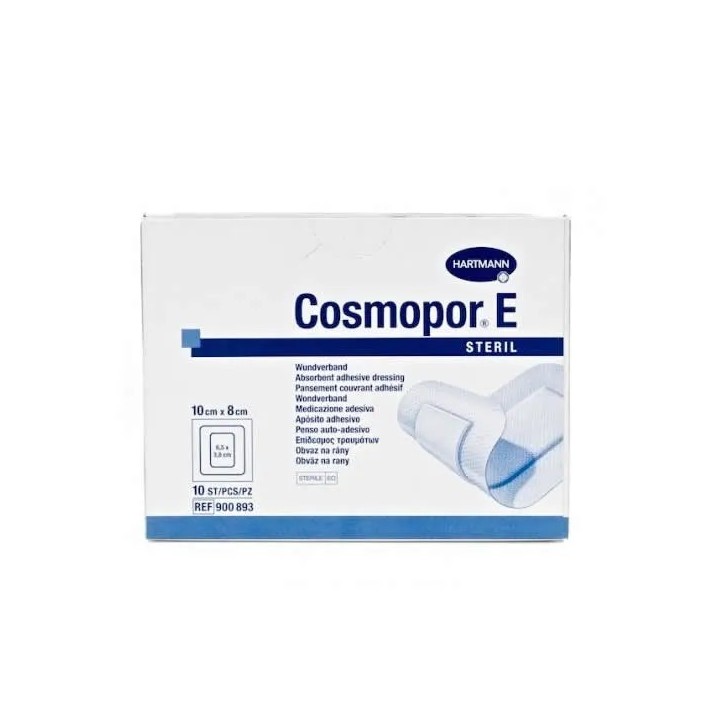 Hartmann Cosmopor E Steril Absorbent Adhesive Dressing 10X8cm 10 Units
