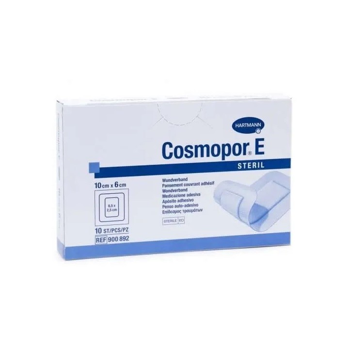 Hartmann Cosmopor E Steril Absorbent Adhesive Dressing 10X6cm 10 Units