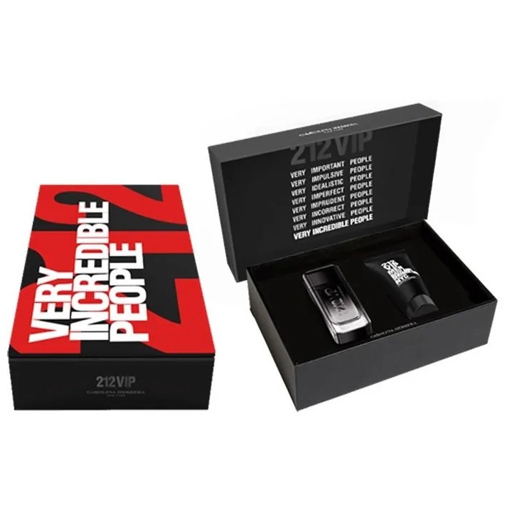 Carolina Herrera 212 Vip Black Eau De Parfum Spray 100ml Coffret 2 Pr…