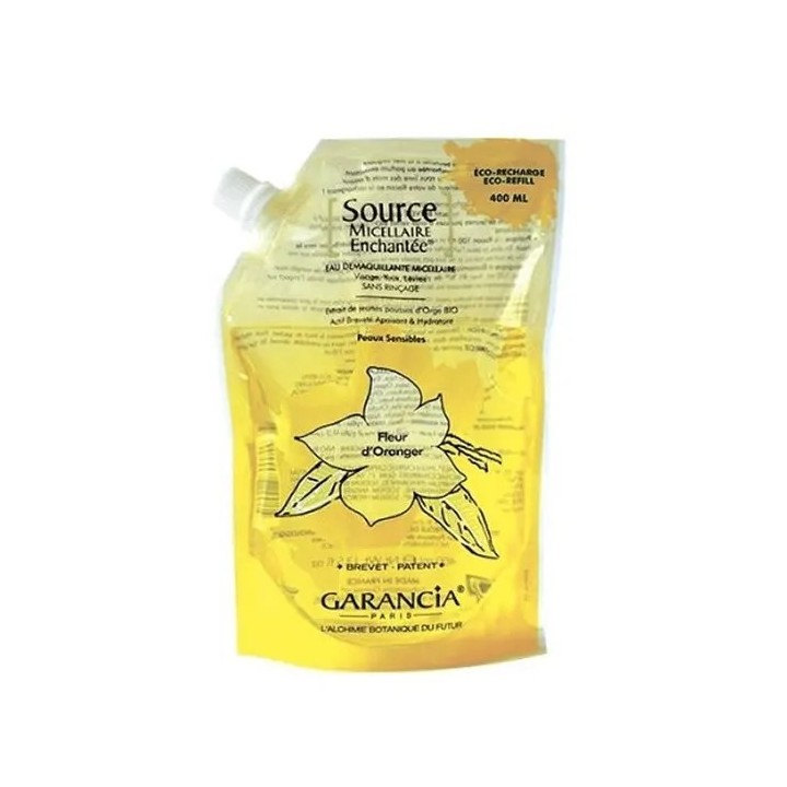 Garancia Source Micellaire Enchanté Démaquillant Eco-Recharge Fleur D'Oranger 400ml