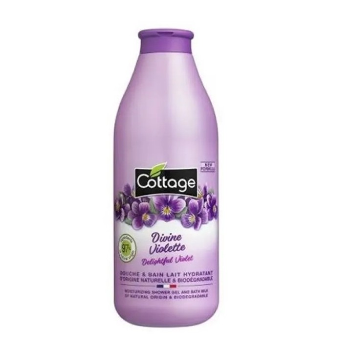 Cottage Divine Violette Douche & Bain Lait Hydratant 750ml