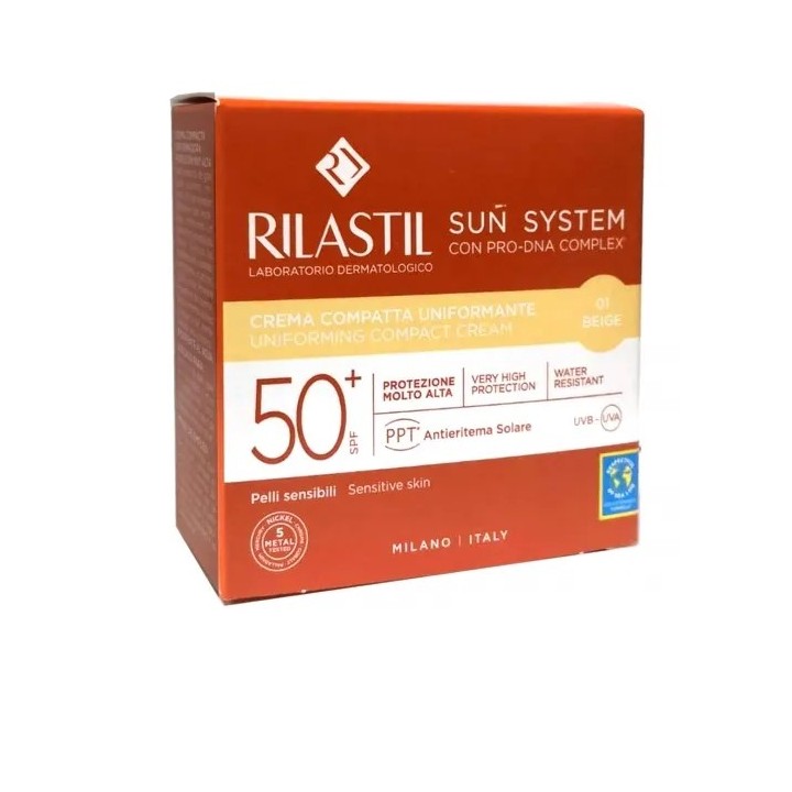 Rilastil Sun System Uniform Compact Cream Spf50+ Shade 01 Beige 10g