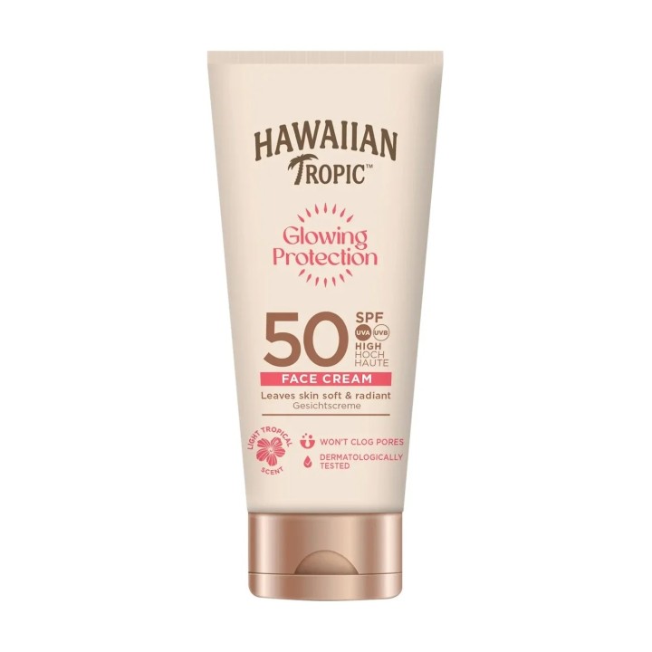 Hawaiian Tropic Glowing Protection Face Cream Spf50 50ml