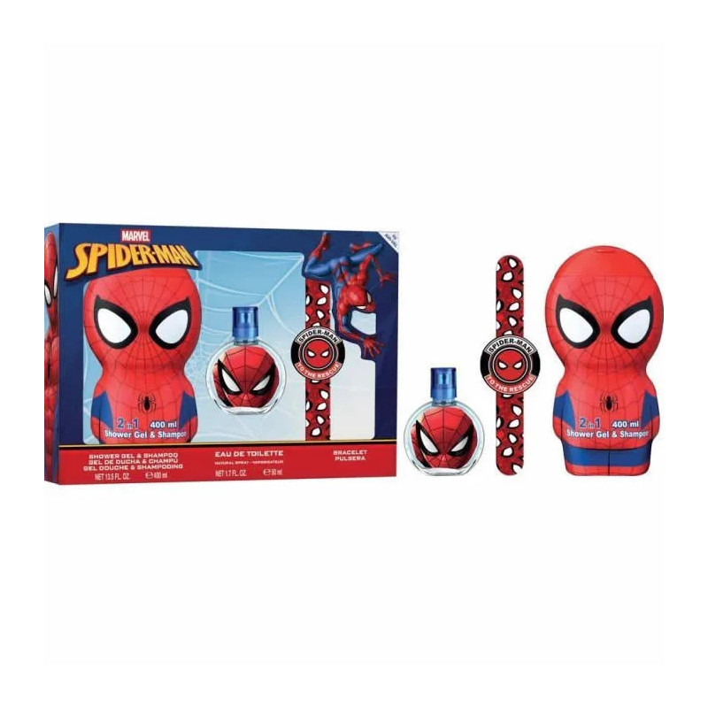 Marvel Spiderman Eau De Toilette Spray 50ml Coffret 3 Produits