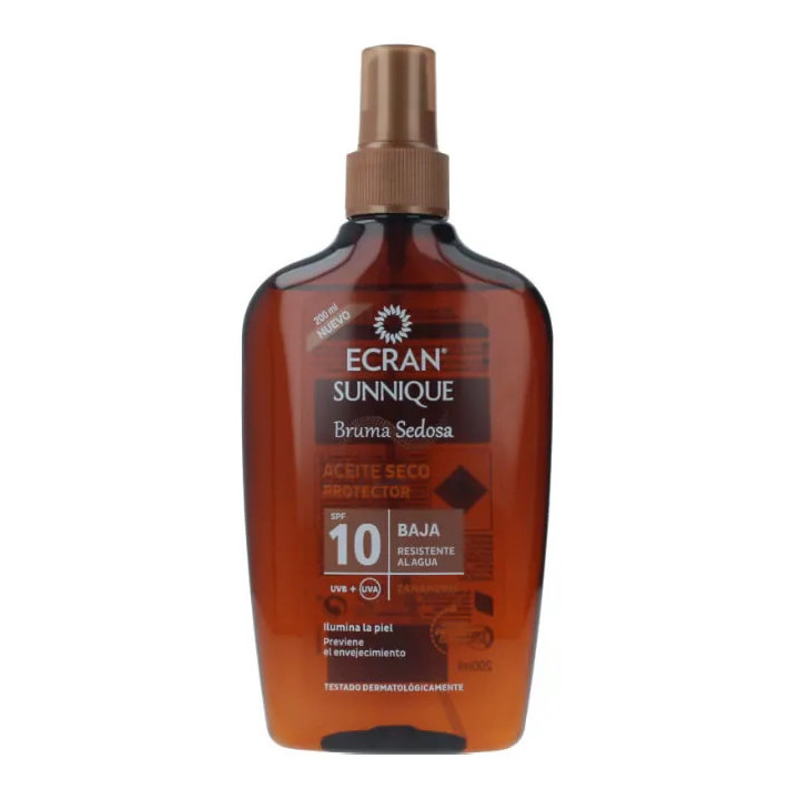 Ecran Sunnique Silky Mist Dry Oil Protector Spf10 200ml