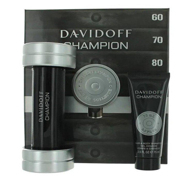 Davidoff Champion Eau De Toilette Vaporisateur 90ml Coffret 2 Produits