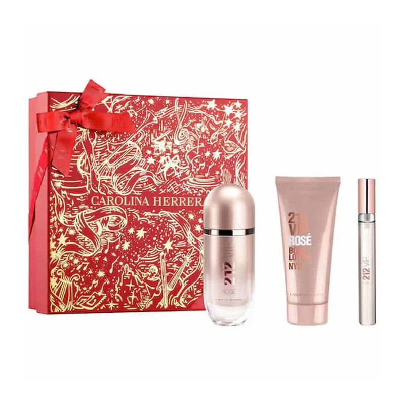 Carolina Herrera 212 Vip Rose Eau De Parfum Vaporisateur 80ml Coffret 3 Produits