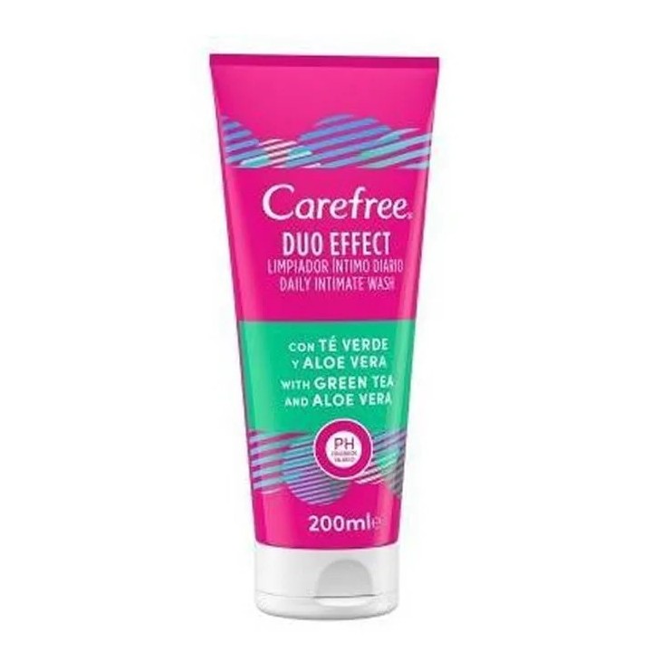 Carefree Duo Effect Intimate Cleanser Green Tea & Aloe Vera 200ml