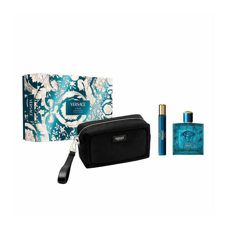 Versace Eros Eau De Parfum Spray 100ml Coffret 3 Produits