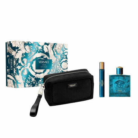 Versace Eros Eau De Parfum Spray 100ml Coffret 3 Produits